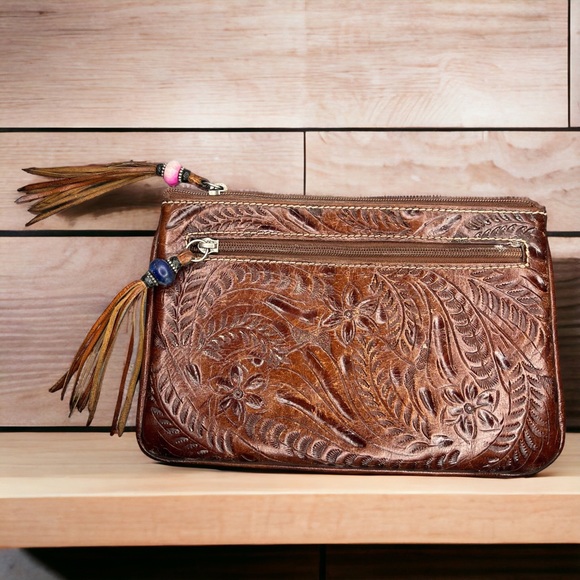 American West Leather Zippered Pouch or Wallet - Picture 2 of 10